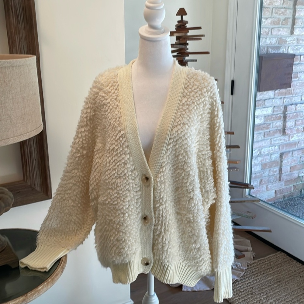 A New Day v-neck, button up sweater
